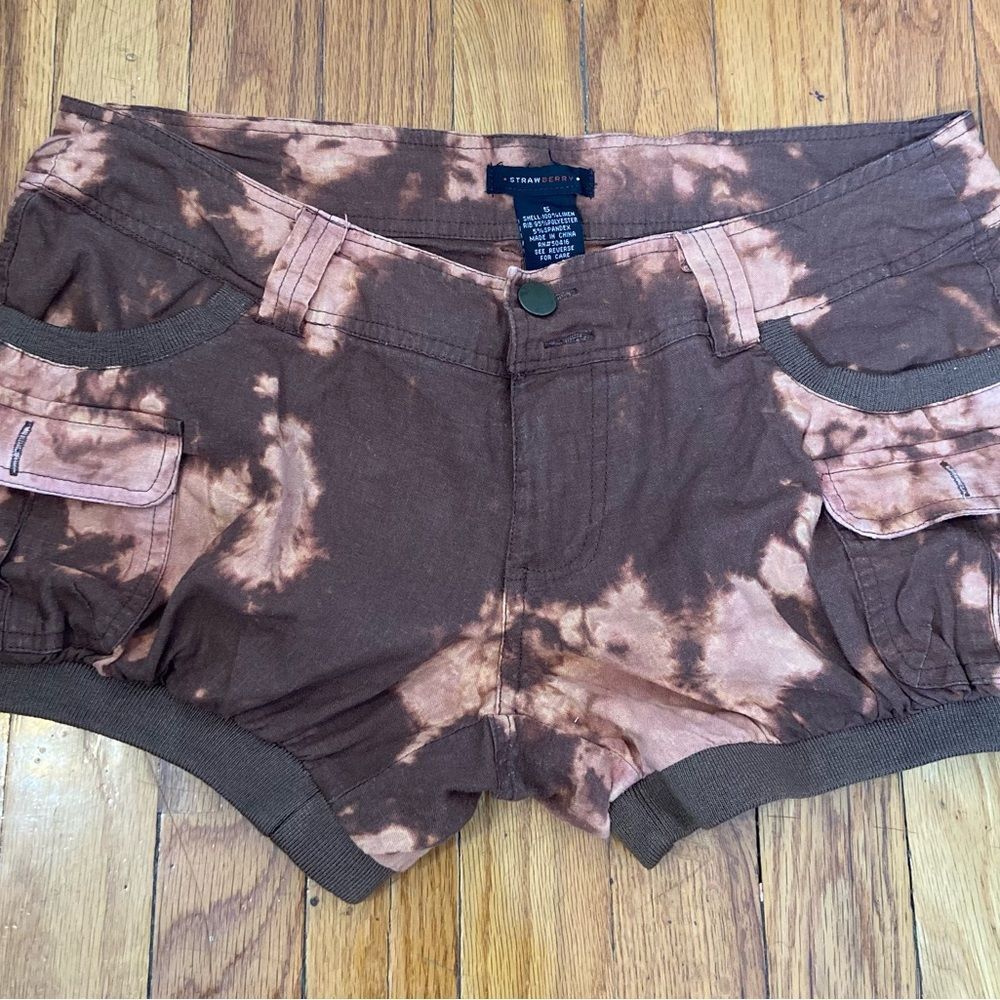 Strawberry Bleach Tie Dye Shorts